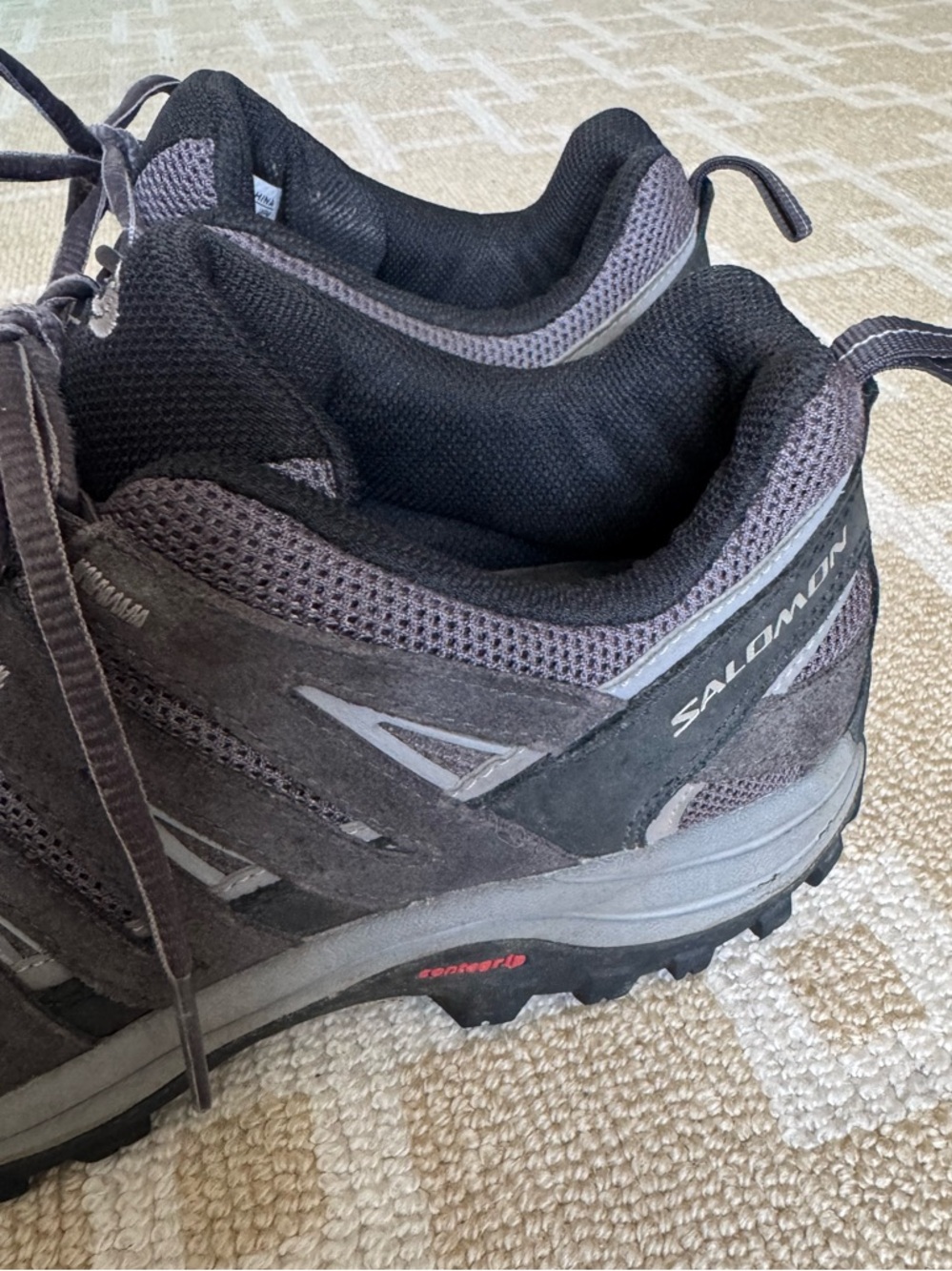 Salomon Contagrip Trail Hiking Shoes Gray Black Low Top Outdoor Sneakers Size 10 - Picture 13 of 17